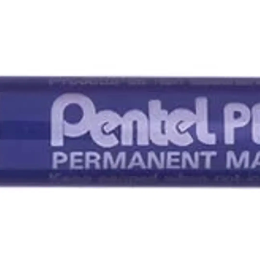 Pentel Pen N60 Rotulador Permanente - Punta Biselada Resistente y Duradera - Resistente a Agua y Luz - Color Azul 1