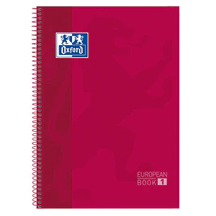 Oxford School Classic Europeanbook 1 A4+ Tapa Extradura - Tamaño A4+ - Tapa Resistente Extradura - 80 Hojas - Color Rojo