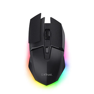 Trust GXT 122 Felox+ Raton Gaming Inalambrico con 7 Botones - Bluetooth - Ajustable hasta 12.000dpi - Luz LED RGB - Recargable - Almohadillas Antidesl