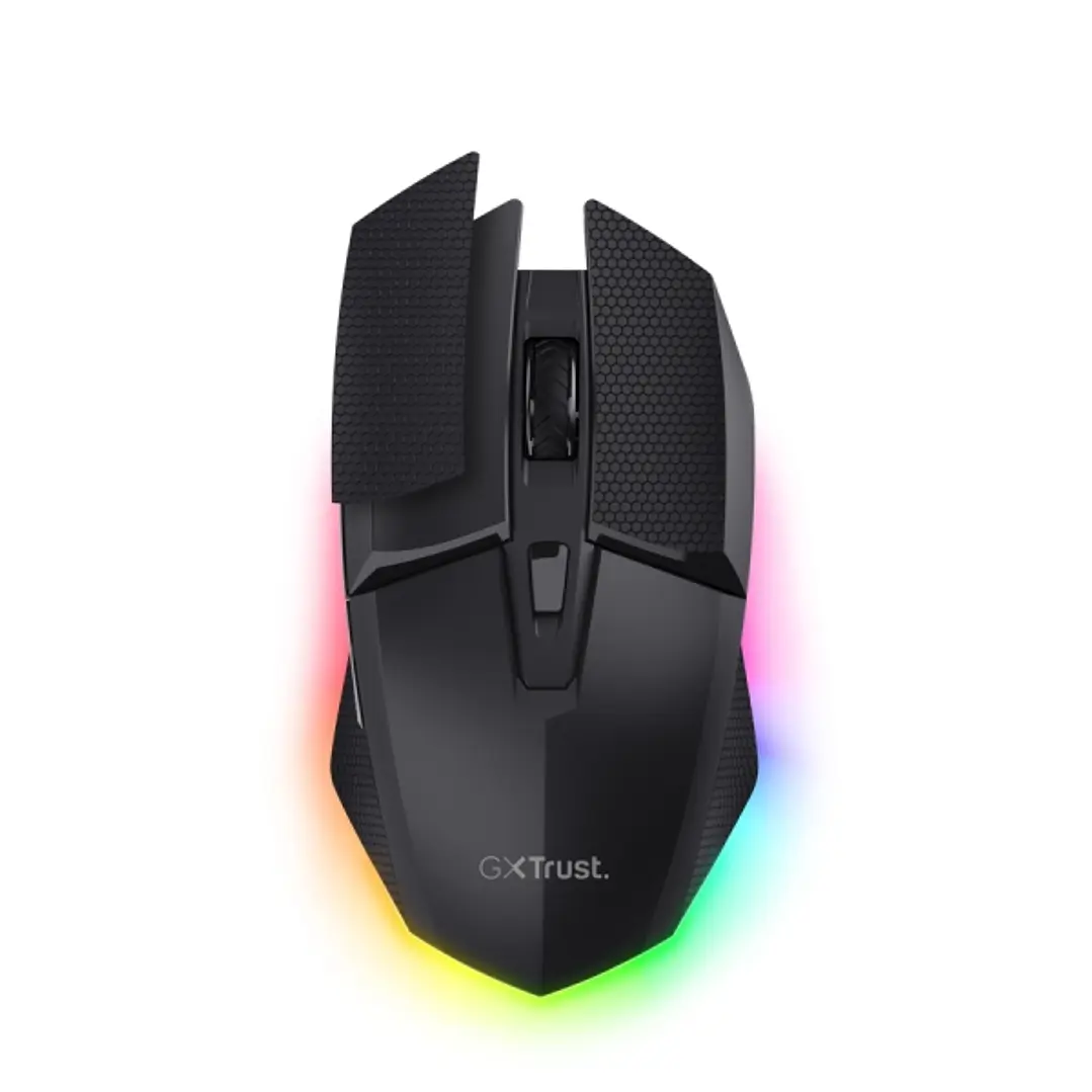 Trust GXT 122 Felox+ Raton Gaming Inalambrico con 7 Botones - Bluetooth - Ajustable hasta 12.000dpi - Luz LED RGB - Recargable - Almohadillas Antidesl 1