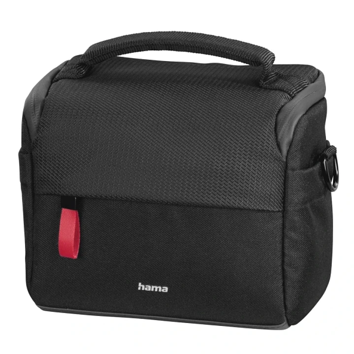 Hama Matera Funda para Camara - Poliester Reciclado - Asa para Cinturon - Compartimentos Separados para Objetivos - Asa de Mano - 15.5x10x13cm - Color 1