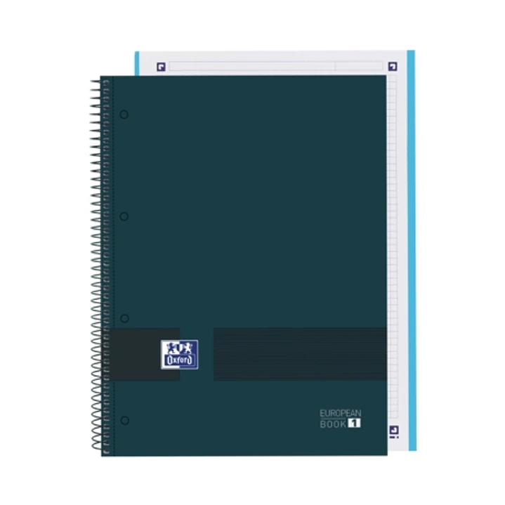 Oxford & You A4+ Europeanbook - Tapa Extradura Resistente - Cuaderno con 80 Hojas - Cuadricula 5x5 - Color Azul 1