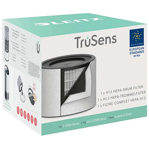 Leitz Filtro Hepa 3 en 1 H13 Repuesto Purificador Aire Mediano Trusens Z-2000/Z-2500 - Captura 99,95% Particulas Ultrafinas - Filtro Carbon - Cambio I