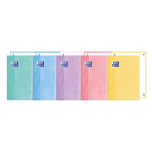 Oxford School Touch Europeanbook 1 Cuaderno A4+ 80 Hojas icroperforadas Rayado Dots - Tapa Extradura - Colores Pastel Surtidos