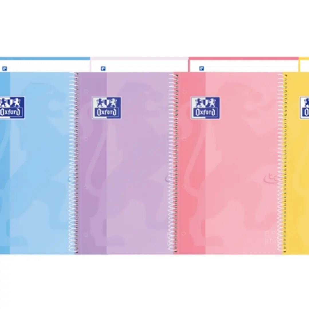Oxford School Touch Europeanbook 1 Cuaderno A4+ 80 Hojas icroperforadas Rayado Dots - Tapa Extradura - Colores Pastel Surtidos 1