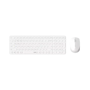 Rapoo 9310M Pack Teclado Ultrafino + Raton Inalambricos - Bluetooth y 2.4GHz -  Raton 2400 DPI - Autonomia hasta 12 Meses - Color Blanco