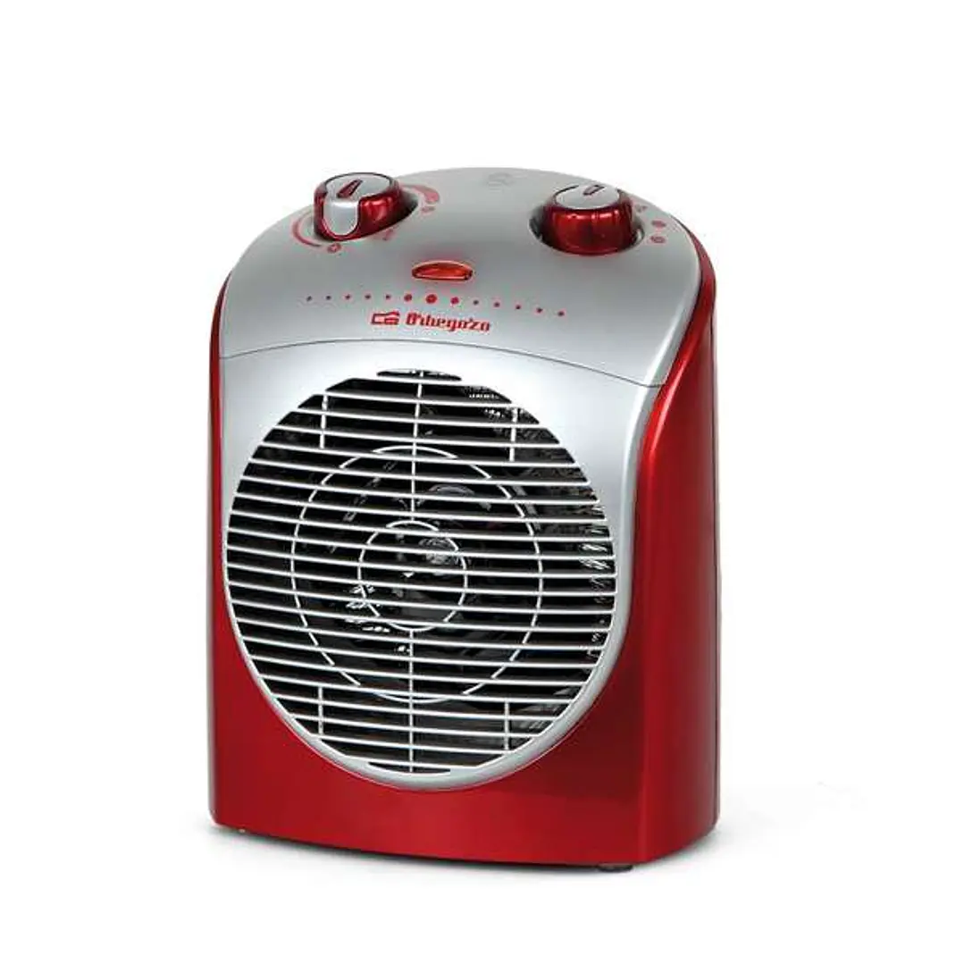 Orbegozo FH 5026 Calefactor Confort Rojo - Potencia de 2200W - Proteccion contra Sobrecalentamiento - Funcion de Oscilacion de 90° - Control Ajustable 1