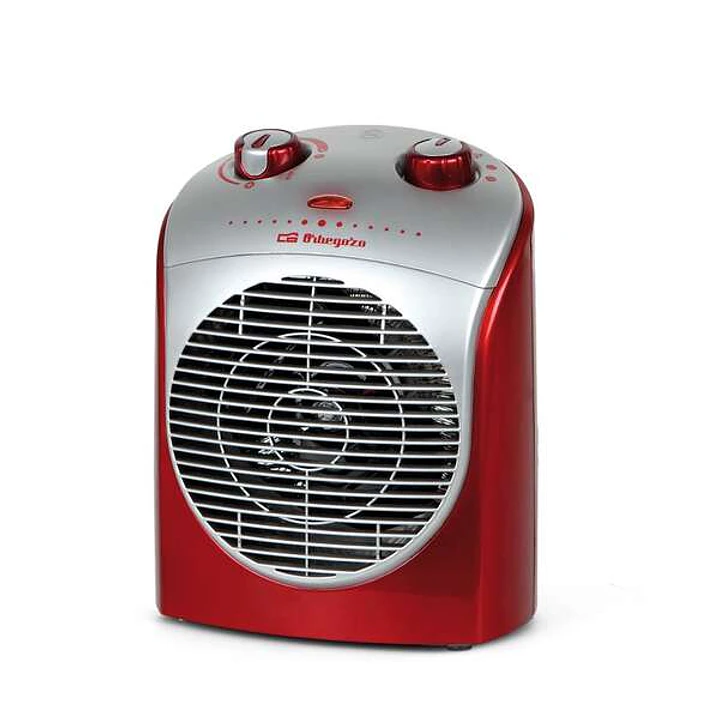 Orbegozo FH 5026 Calefactor Confort Rojo - Potencia de 2200W - Proteccion contra Sobrecalentamiento - Funcion de Oscilacion de 90° - Control Ajustable 1