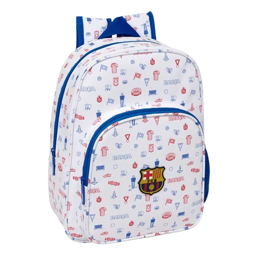 Safta F.C.Barcelona Preescolar Mochila Infantil - Portabotellas - Bolsillo Frontal - Adaptable a Carro - Hombreras Acolchadas - 26x34x11cm - Color Bla 1