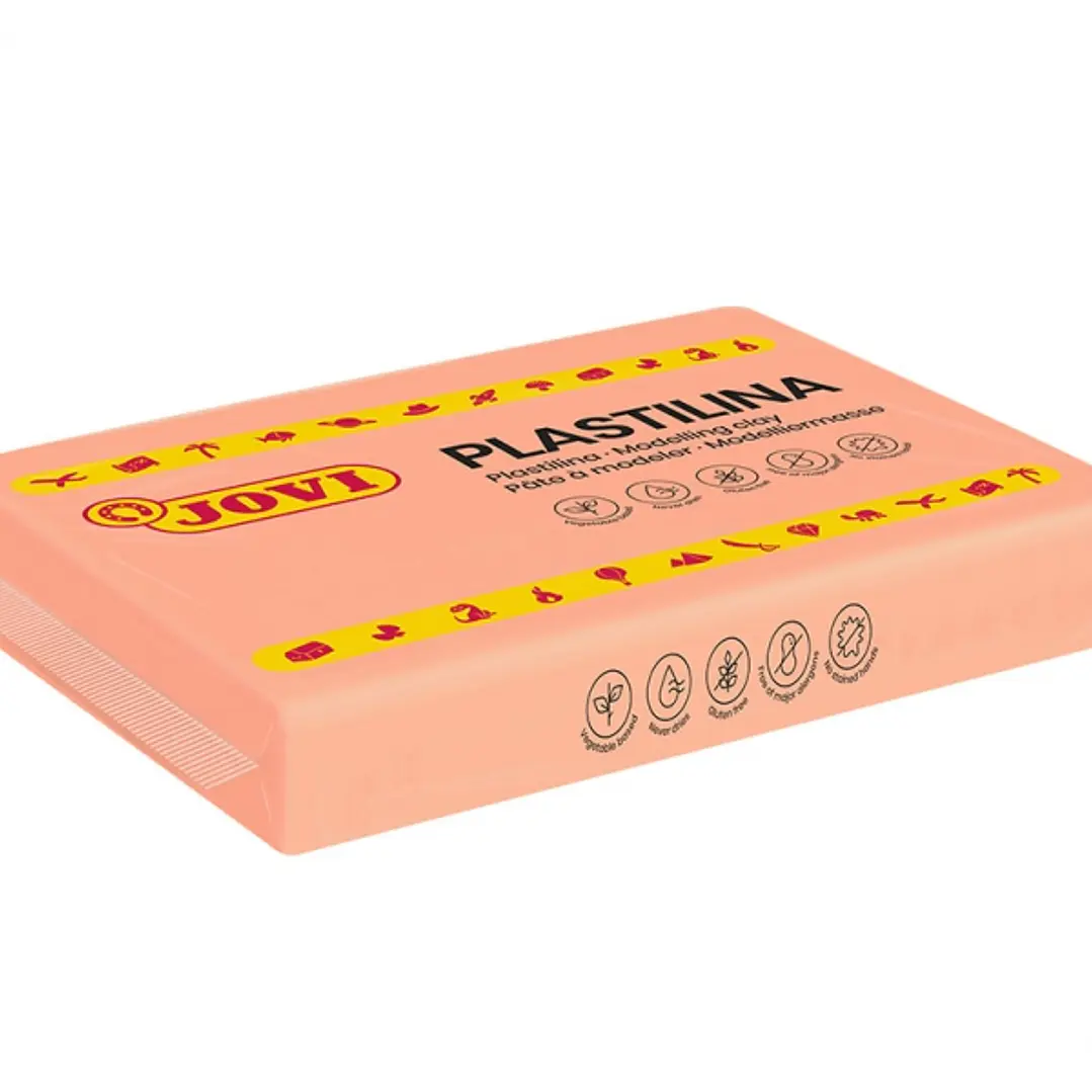 Jovi Caja de 15 Pastillas de Plastilina 350gr - Pasta Vegetal para Modelar - No Se Seca - sin Gluten - Inocua y Segura - Facil de Moldear - Ideal para 1