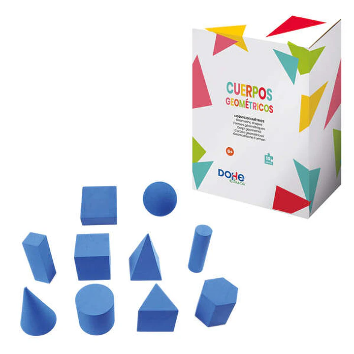 Dohe Coleccion de Cuerpos Geometricos - Incluye Prismas y Piramides - Cubo, Cilindro, Cono y Esfera - Ideal para Segundo Ciclo de Primaria 1