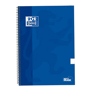 Oxford School Classic Cuaderno Espiral Tapa Extradura Write&Erase - Pauta 3.5mm con Margen - 80 Hojas - Color Azul Marino