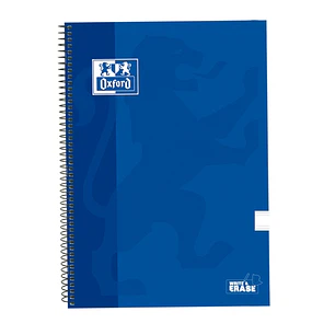 Oxford School Classic Cuaderno Espiral Tapa Extradura Write&Erase - Pauta 2.5mm con Margen - 80 Hojas - Color Azul Marino