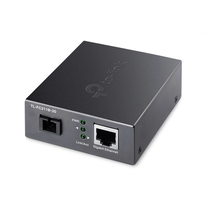 TP-Link Omada FC311B-20 Convertidor de Fibra a RJ45 - Fibra hasta 20km - Velocidad hasta 1Gbps - Auto Negociacion - Ethernet - Tecnologia WDM - Color  1