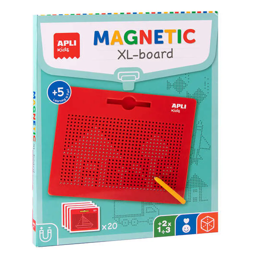 Apli Pizarra Magnetica XL - Superficie de Escritura Amplia - Iman Integrado para Sujetar Notas y Documentos - Marco de Aluminio Resistente 1