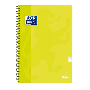 Oxford School Classic Cuaderno Espiral Tapa Extradura Write&Erase - Folio 4x4 con Margen - 80 Hojas - Color Lima