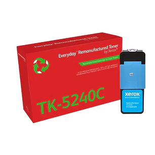 Xerox Everyday Kyocera TK5240 Cyan Cartucho de Toner Remanufacturado - Reemplaza 1T02R7CNL0/TK5240C