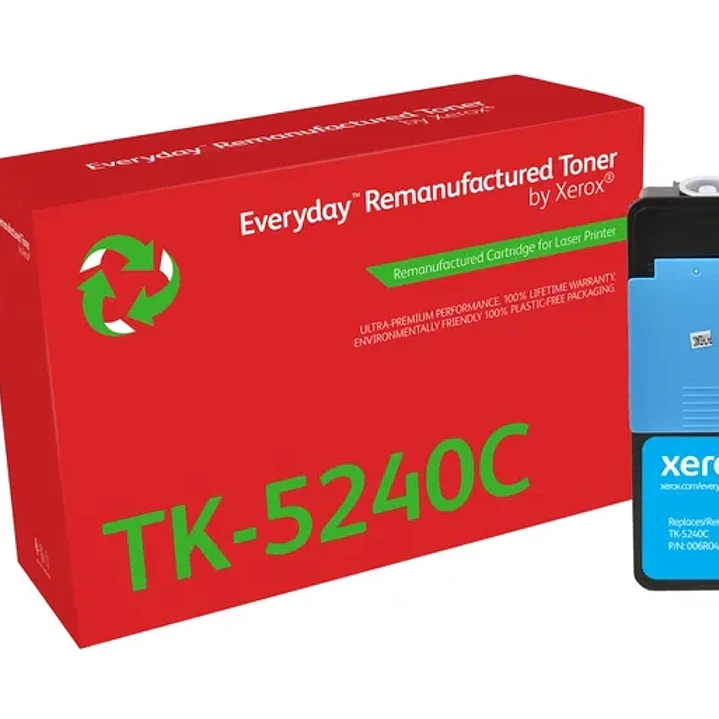 Xerox Everyday Kyocera TK5240 Cyan Cartucho de Toner Remanufacturado - Reemplaza 1T02R7CNL0/TK5240C 1