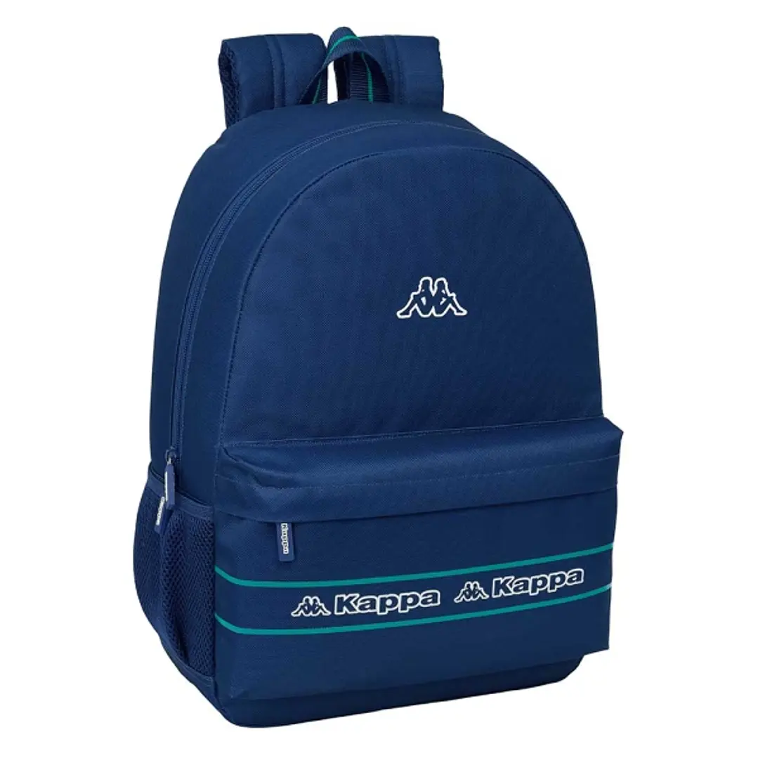 Safta Kappa Marino Mochila Adaptable a Carro - Bolsillos Laterales - Doble Tirador en Cremallera - Ergonomia Acolchada - Asa Superior - 19L - 300x140x 1