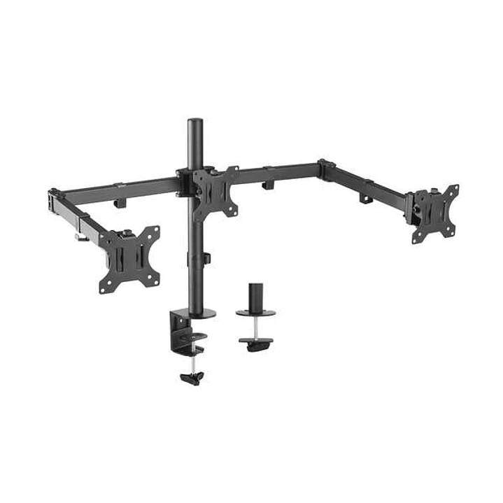 Aisens Soporte de Mesa Giratorio e Inclinable para 3 Monitores (13