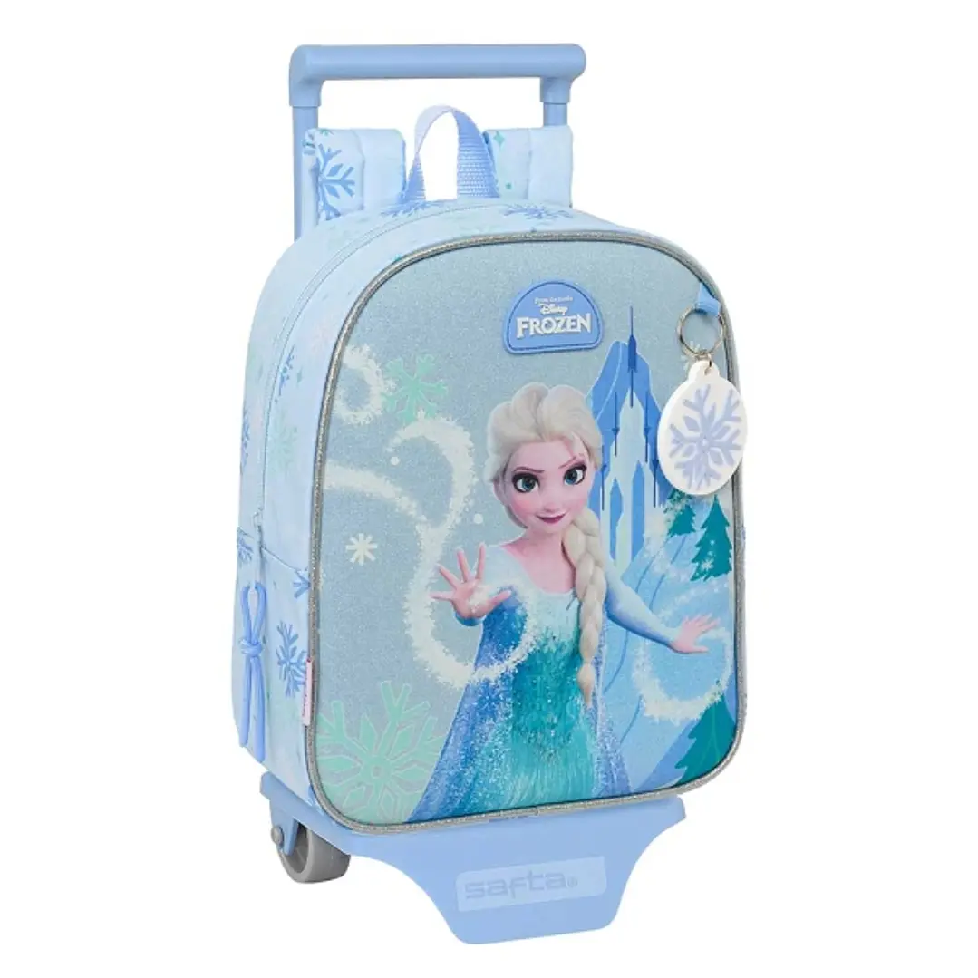 Safta Frozen Mochila con Carro - Extraible - 6L - Tarjeta de Identificacion Personal - Asa de Mano - 22x27x10cm - Color Azul Pastel 1