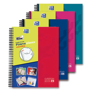 Oxford School Classic Write&Erase Europeanbook 4 - Tapa Extradura - Pizarra Blanca Extraible - 120 Hojas