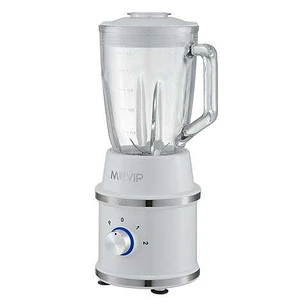 Muvip Desing White Batidora de Vaso 1300W 1.5L - 2 Velocidades - Chuchillas de Acero Inoxidable - Funcion Pica Hielo - Bloqueo de Seguridad