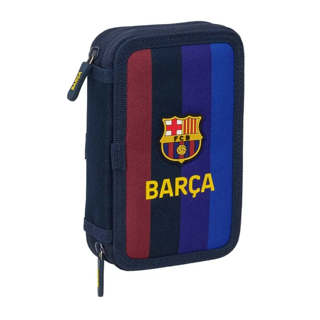 Safta F.C.Barcelona 1ª Equipacion 26/27 Plumier de 2 Pisos - 29 Piezas - Goma - Lapiz - 2 Boligrafos - Sacapuntas - 10 Colores - 14 Rotuladores - 12.5 1
