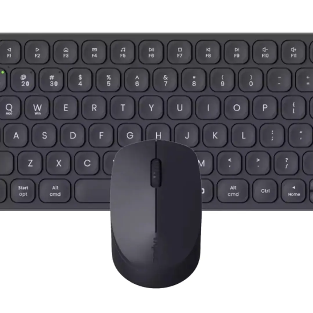 Rapoo 9010M Pack Teclado Compacto + Raton Inalambricos - Bluetooth y 2.4GHz -  Raton 2400 DPI - Autonomia hasta 12 Meses - Color Negro 1
