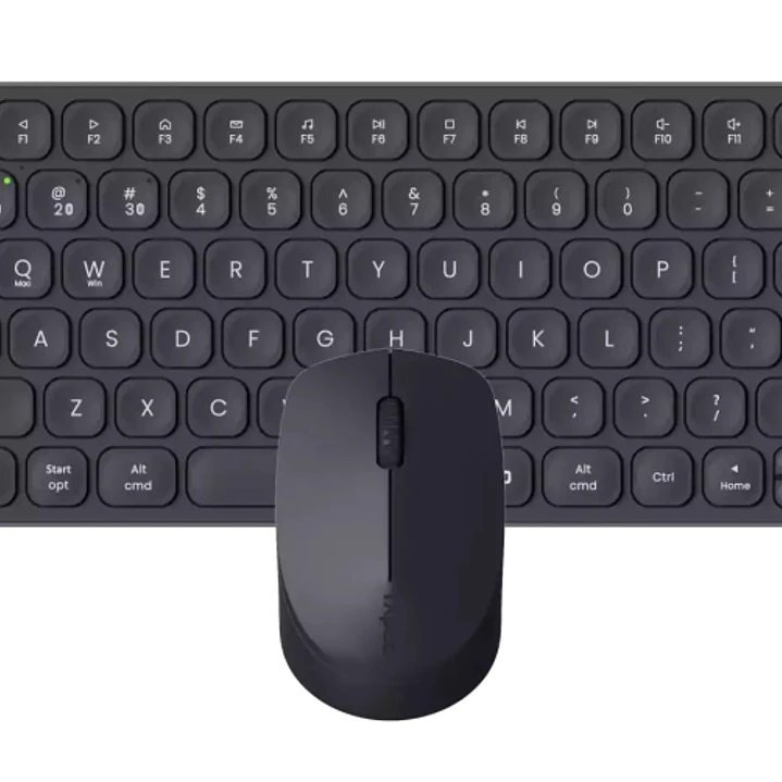 Rapoo 9010M Pack Teclado Compacto + Raton Inalambricos - Bluetooth y 2.4GHz -  Raton 2400 DPI - Autonomia hasta 12 Meses - Color Negro 1