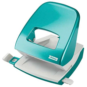 Petrus 62 WOW Taladro Perforador - Hasta 30 Hojas - Marcas de Formato - Punzones 5.5mm - Color Turquesa