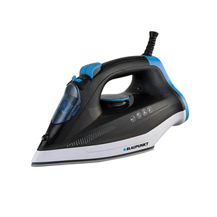 Blaupunkt Plancha de Ropa - Potencia 2600W - Deposito de 320ml - Termostato Regulable - Suela Ceramica - Color Negro