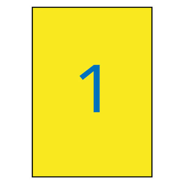 Apli Etiquetas Amarillas Resistentes Intemperie 210.0 x 297.0mm 20 Hojas 1