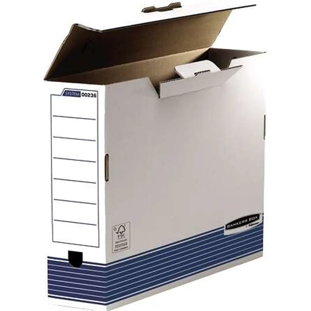 Fellowes Bankers Box Caja de Archivo Definitivo 100mm A3 - Montaje Automatico Fastfold - Carton Reciclado Certificacion FSC 1