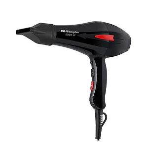 Orbegozo SE 2235 Secador Profesional - Motor AC Profesional - Pulsador de Aire Frio - 3 Niveles de Temperatura - 2 Concentradores de Aire y Difusor - 