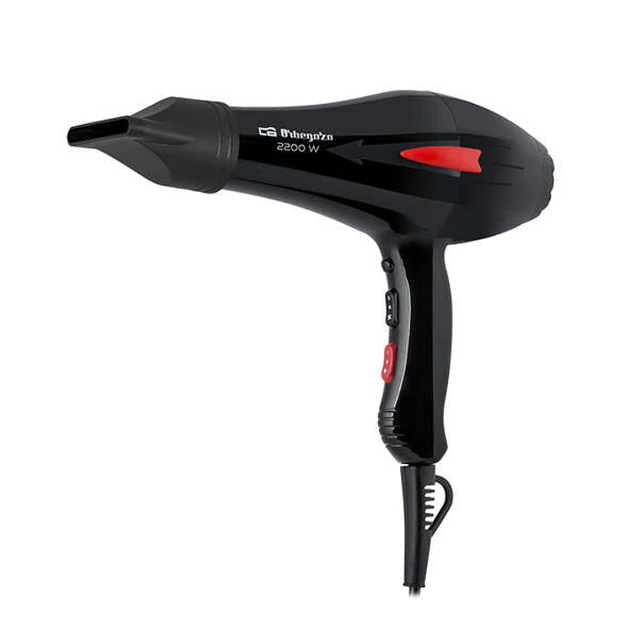 Orbegozo SE 2235 Secador Profesional - Motor AC Profesional - Pulsador de Aire Frio - 3 Niveles de Temperatura - 2 Concentradores de Aire y Difusor -  1