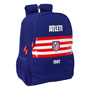 Safta Atletico de Madrid Mochila - 23L - Adaptable a Carro - Espalda Acolchada - Portabotellas - Cremallera con Doble Tirador - Asa de Mano - Hombrera