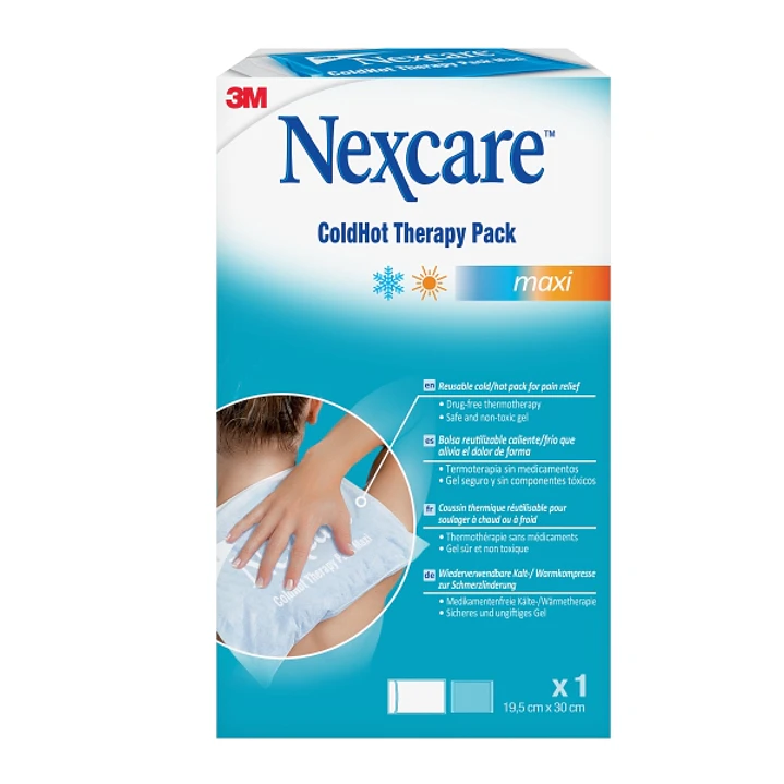 Nexcare Coldhot Therapy Compresa para Termoterapia - Grande - Frio o Calor Superficial - Incluye Funda Protectora - Color Blanco 1