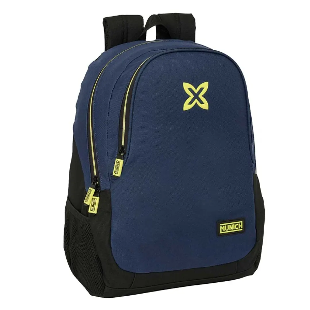 Safta Munich Track Mochila Adaptable a Carro - Portabotellas - Dos Compartimentos Grandes - Tirador Doble - Hombreras Ergonomicas - Asa de Mano - 23L  1