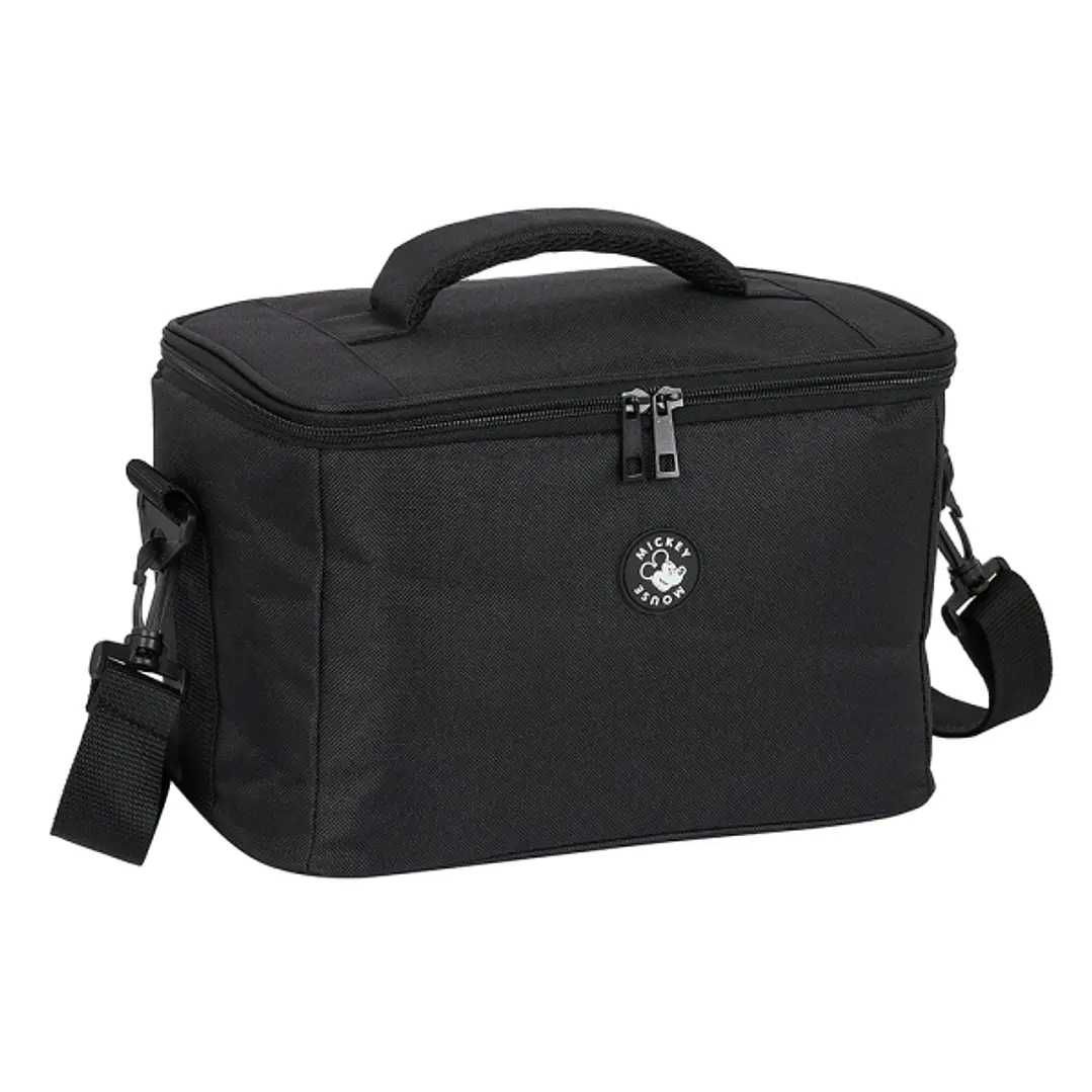 Safta Mickey Bolsa Isotermica Porta Alimentos 9.2L - Cremallera - Asa Acolchada - Bandolera Ajustable - Repelente al Agua - Asa Superior - 290x180x190 1