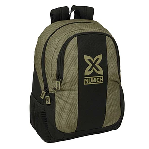 Safta Munich West Mochila Adaptable a Carro - 2 Compartimentos - Bolsillos Laterales - Doble Tirador - Hombreras Acolchadas - Asa Superior - 23L - 320