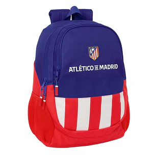 Safta Atletico de Madrid Mochila Adaptable a Carro - Portabotellas - Dos Compartimentos Grandes - Tirador Doble - Hombreras Ergonomicas - Asa de Mano 