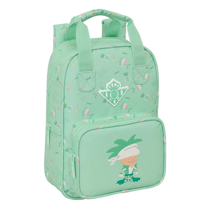 Safta Real Betis Balompie Preescolar Mochila Infantil - Tarjeta de Identificacion Personal - Bolsillo Frontal - Hombreras Acolchadas - 20x28x8cm - Col 1
