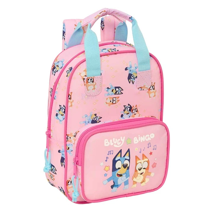 Safta Bluey Dance Mochila Infantil - Tarjeta de Identificacion Personal - Bolsillo Frontal - Hombreras Acolchadas - 20x28x8cm - Color Rosa 1