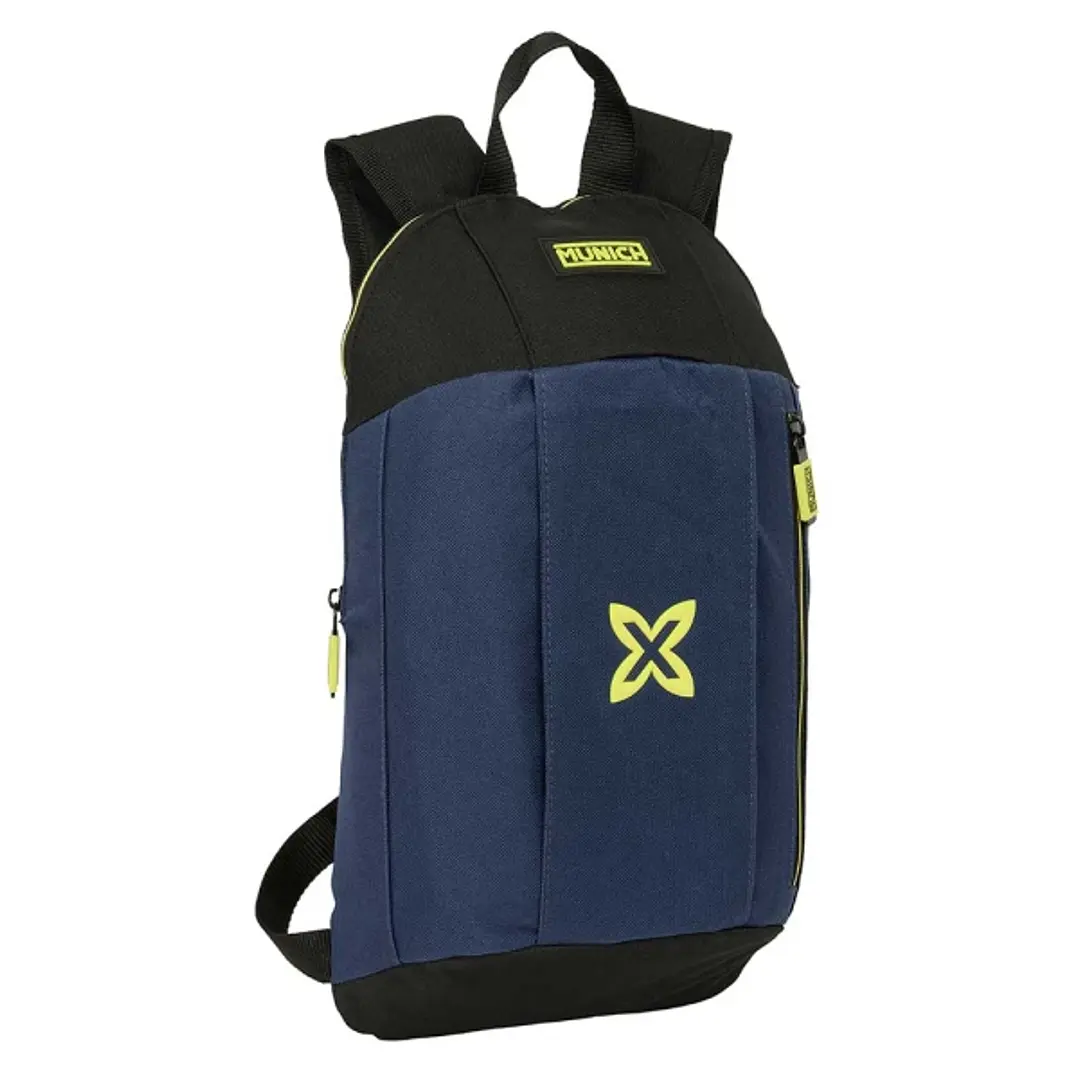 Safta Munich Track Mini Mochila - Hombreras Acolchadas - Bolsillo Frontal - Asa Superior - Ajuste en Hombreras - 8.5L - 220x100x390mm - Color Azul Mar 1
