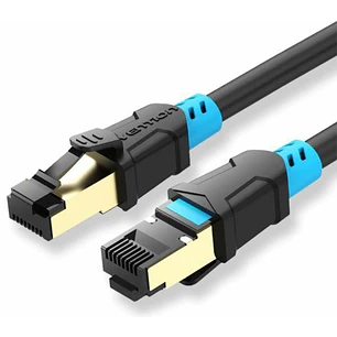 Vention Cable de Red Cat.6 SFTP - Longitud 20m - Velocidad hasta 1Gbps - 27AWG - Conectores Chapados en Oro - Blindaje Multicapa - Color Negro
