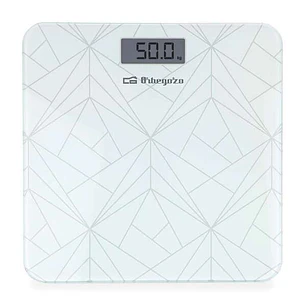 Orbegozo PB 2218 Bascula Electronica de Baño - Precision y Diseño Elegante para tu Salud y Bienestar - Pantalla LCD con Luz - Activacion Tactil - Conv