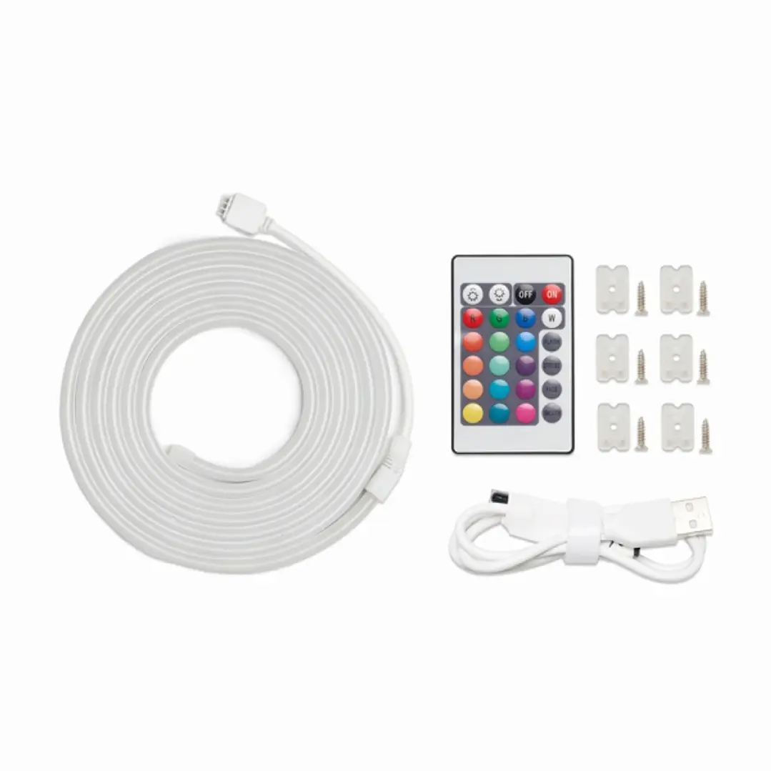 Vention Tira de Luces LED de Neon - Control Remoto - USB 5V - 2m - Flexible y Duradera - Resistente al Agua IP65 - Color Varios 1
