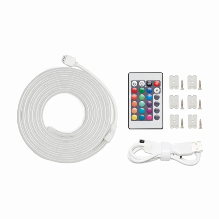 Vention Tira de Luces LED de Neon - Control Remoto - USB 5V - 2m - Flexible y Duradera - Resistente al Agua IP65 - Color Varios 1