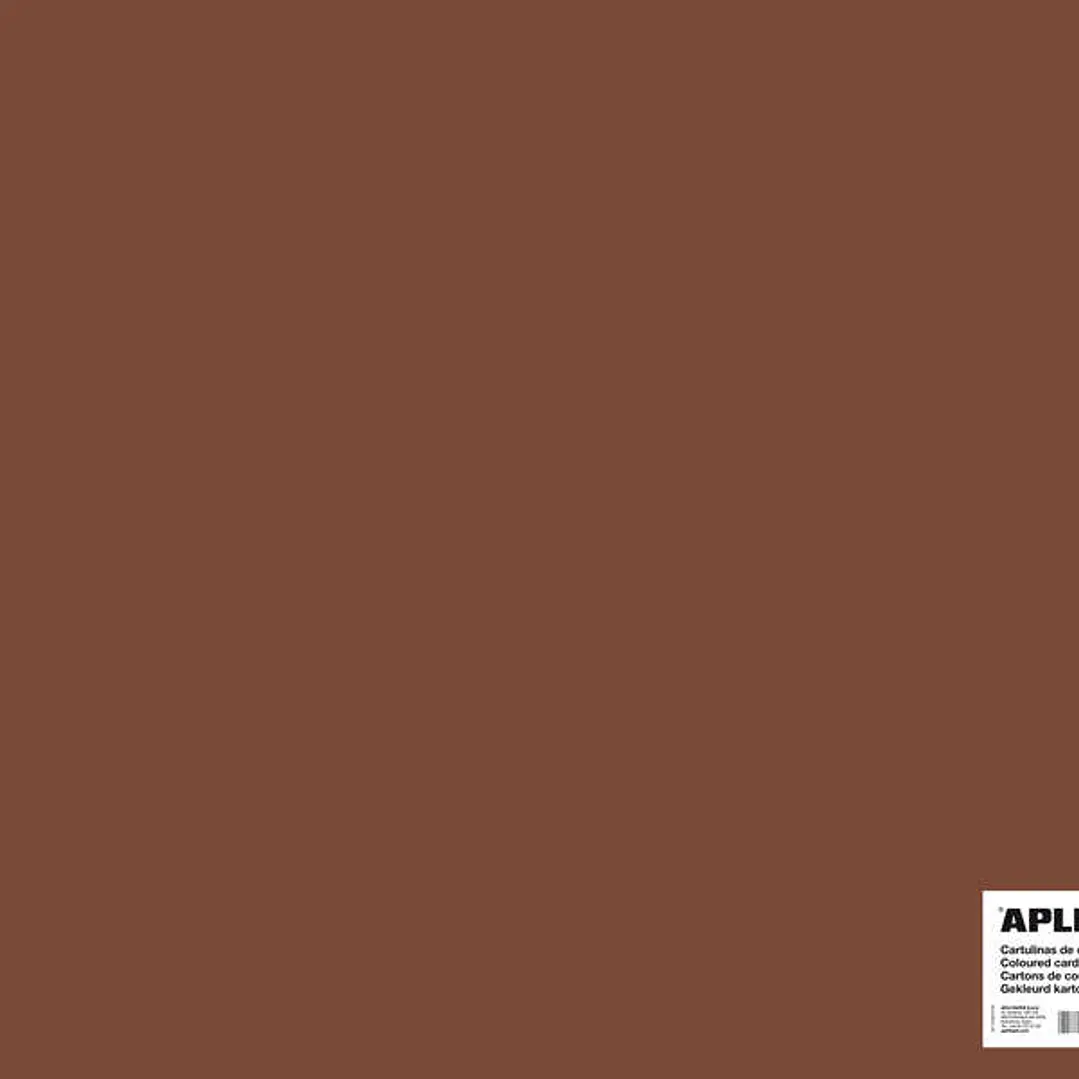 Apli Cartulina Marron 50 x 65cm 170g 25 Hojas 1